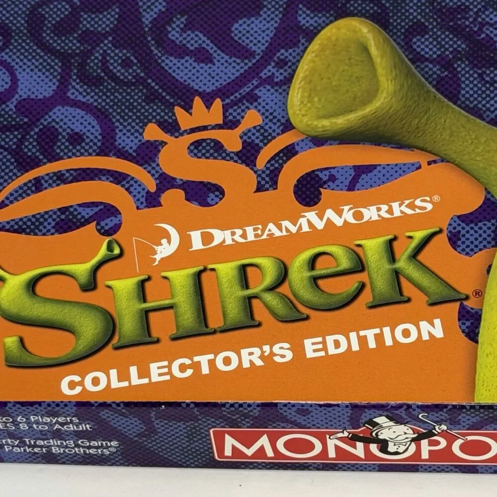 Shrek Monopoly Collector's Edition 2007 Complete 6 Pewter Tokens DreamWorks Game